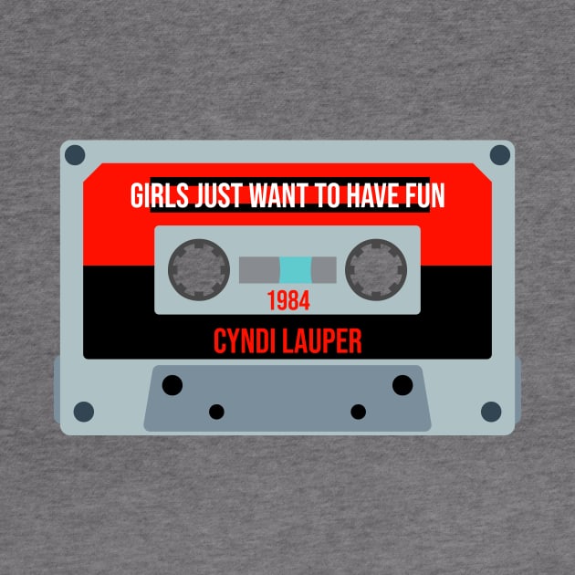 Cyndi Lauper Classic Retro Cassette by PowelCastStudio